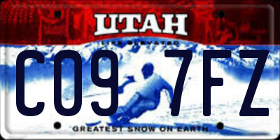 UT license plate C097FZ