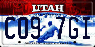 UT license plate C097GI