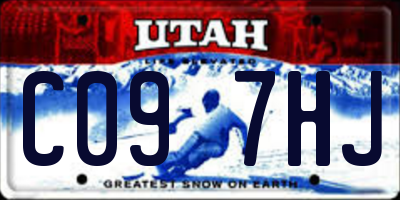 UT license plate C097HJ