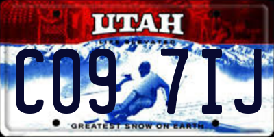 UT license plate C097IJ