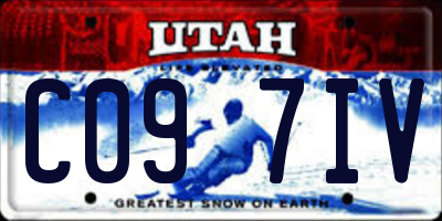 UT license plate C097IV