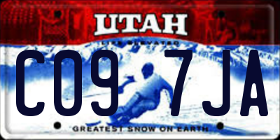 UT license plate C097JA