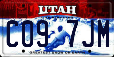 UT license plate C097JM