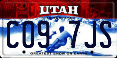 UT license plate C097JS