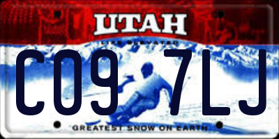 UT license plate C097LJ