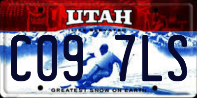 UT license plate C097LS