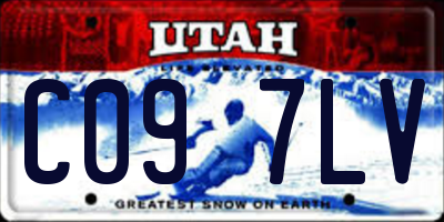 UT license plate C097LV