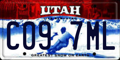 UT license plate C097ML
