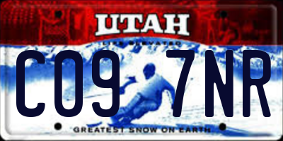 UT license plate C097NR