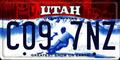 UT license plate C097NZ