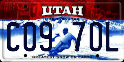UT license plate C097OL
