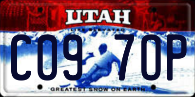 UT license plate C097OP