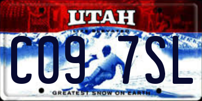UT license plate C097SL