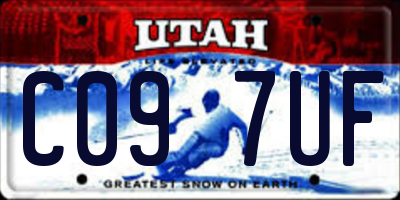 UT license plate C097UF