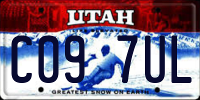 UT license plate C097UL