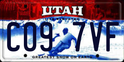 UT license plate C097VF