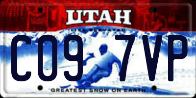 UT license plate C097VP