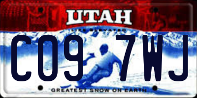 UT license plate C097WJ
