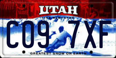 UT license plate C097XF