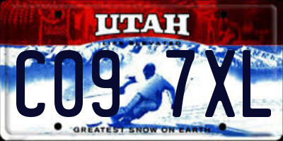 UT license plate C097XL