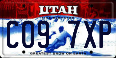 UT license plate C097XP