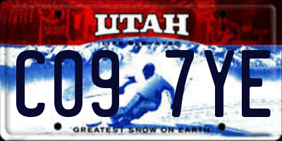 UT license plate C097YE