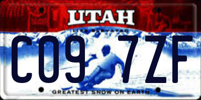 UT license plate C097ZF
