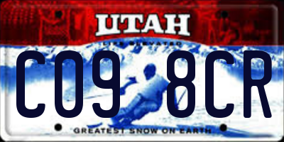 UT license plate C098CR