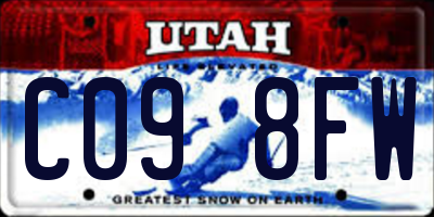 UT license plate C098FW