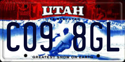UT license plate C098GL
