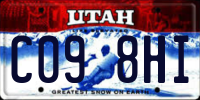 UT license plate C098HI