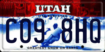 UT license plate C098HQ