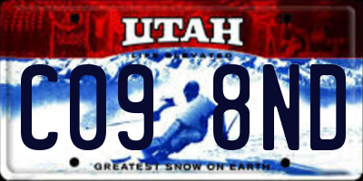 UT license plate C098ND