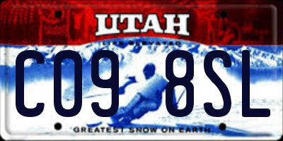 UT license plate C098SL