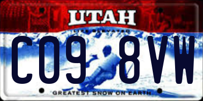 UT license plate C098VW