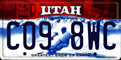 UT license plate C098WC