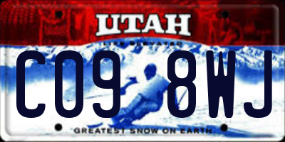UT license plate C098WJ