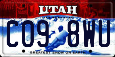 UT license plate C098WU
