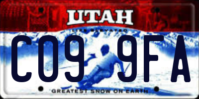 UT license plate C099FA