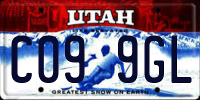 UT license plate C099GL