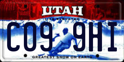 UT license plate C099HI
