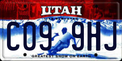 UT license plate C099HJ