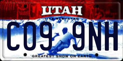 UT license plate C099NH