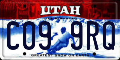UT license plate C099RQ
