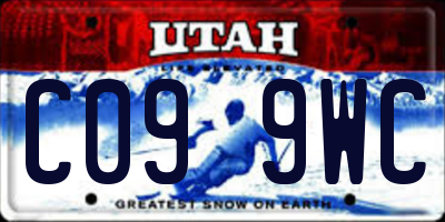 UT license plate C099WC