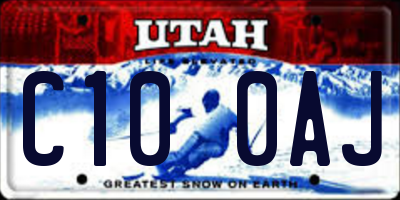UT license plate C100AJ