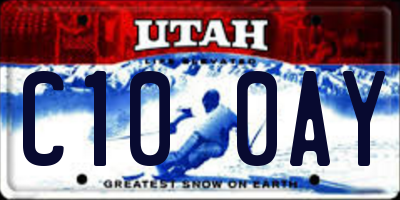 UT license plate C100AY