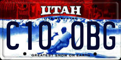UT license plate C100BG