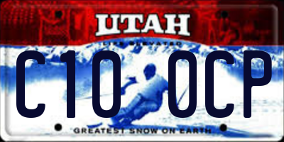 UT license plate C100CP