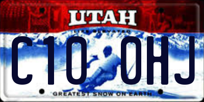 UT license plate C100HJ